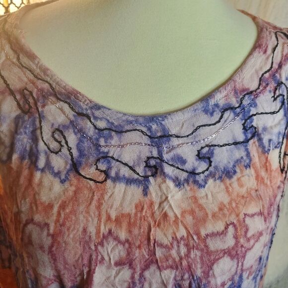 Sante Classics Tie Dye Swim Cover Up Dress One Size - Picture 8 of 10